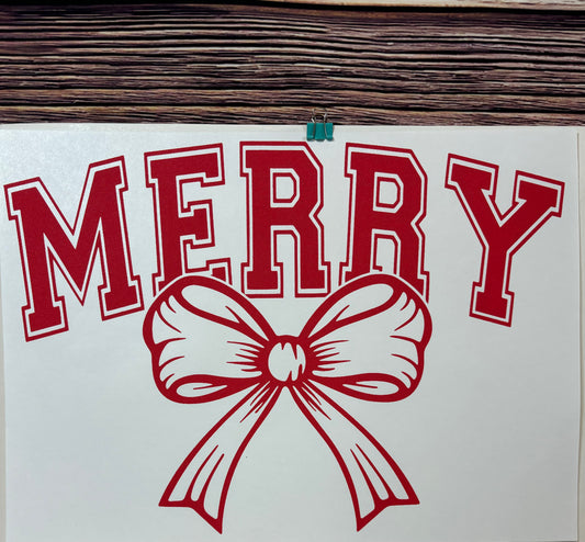 Merry with Bow Design