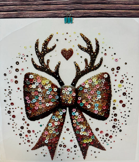 Sequin Antler Bow Design