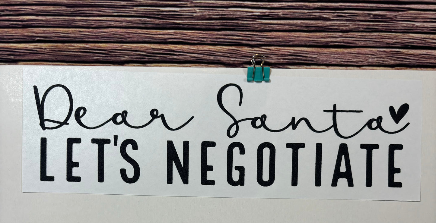 Santa- Lets Negotiate Design in Black