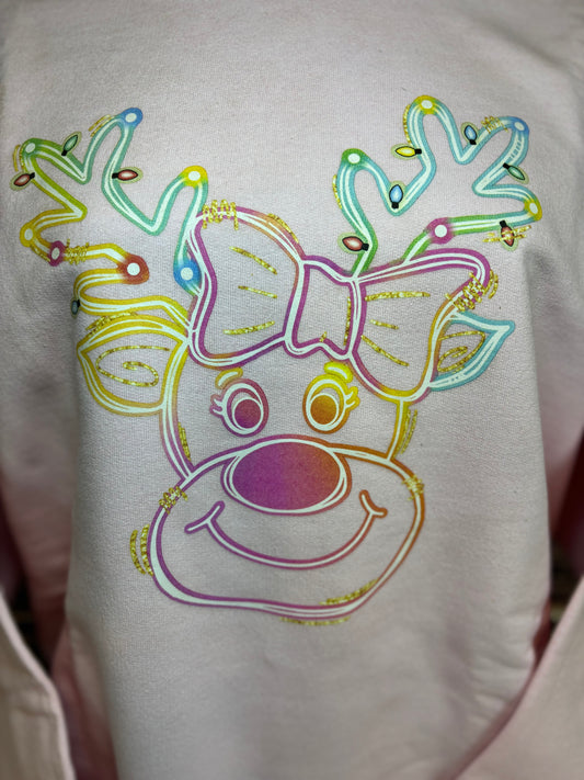 Neon Reindeer Sweatshirt
