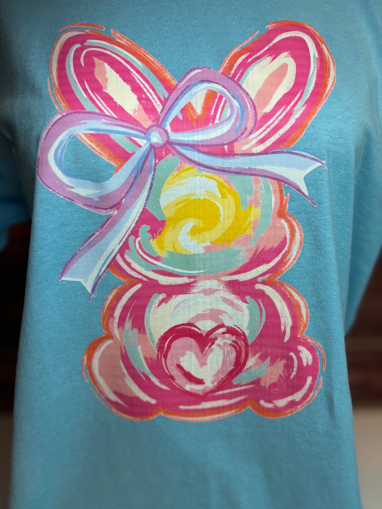 Pastel Bunny T-Shirt – Colorful Easter Bunny Graphic Tee | Spring Boutique Top