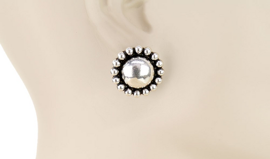 Western Bubble Ball Stud Earrings