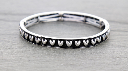 Tiny Heart Bubble Stretch Bracelet