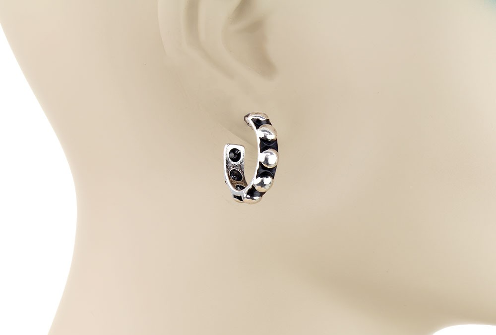 Western Small Bubble Ball Hoop Earrings