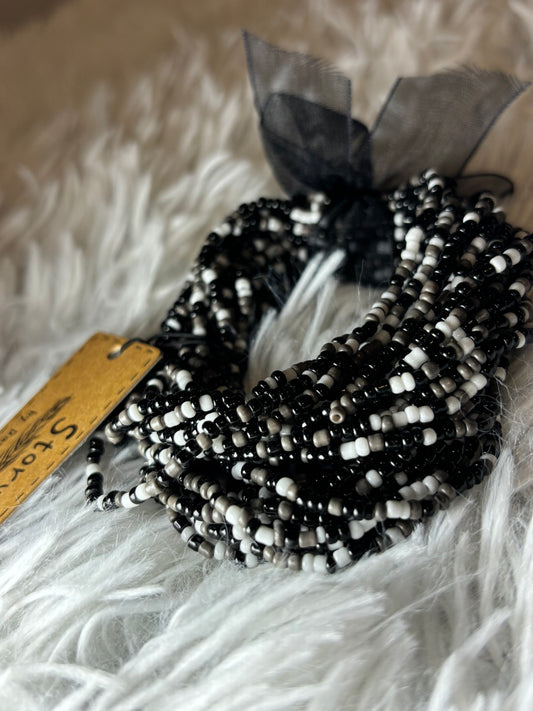 Seed Bead Ribbon Stackable Bracelet