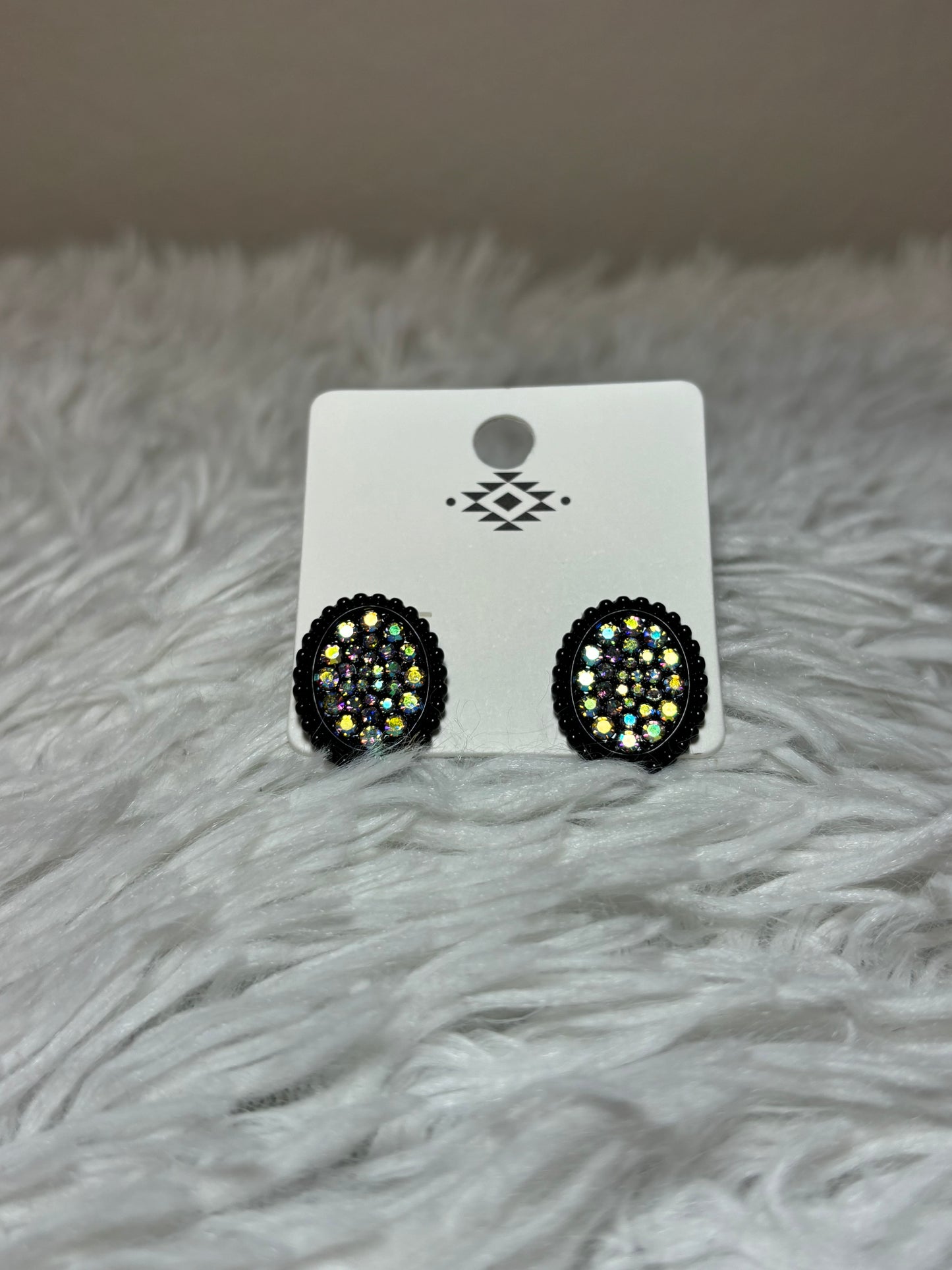 Black AB Earrings