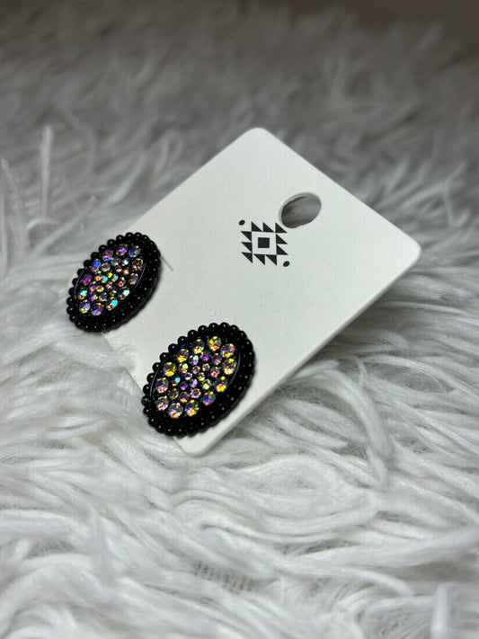 Black AB Earrings