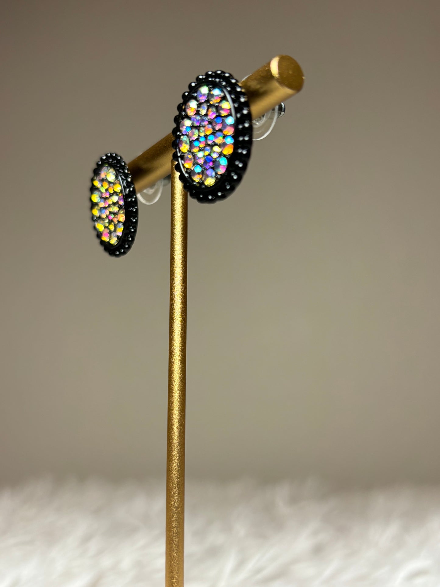 Black AB Earrings