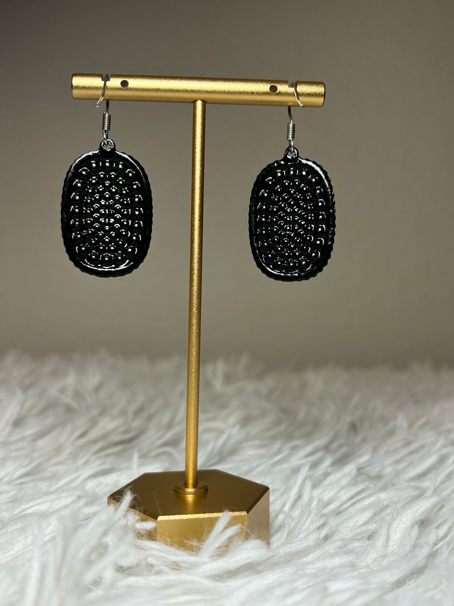 Oval AB Dangle Earrings