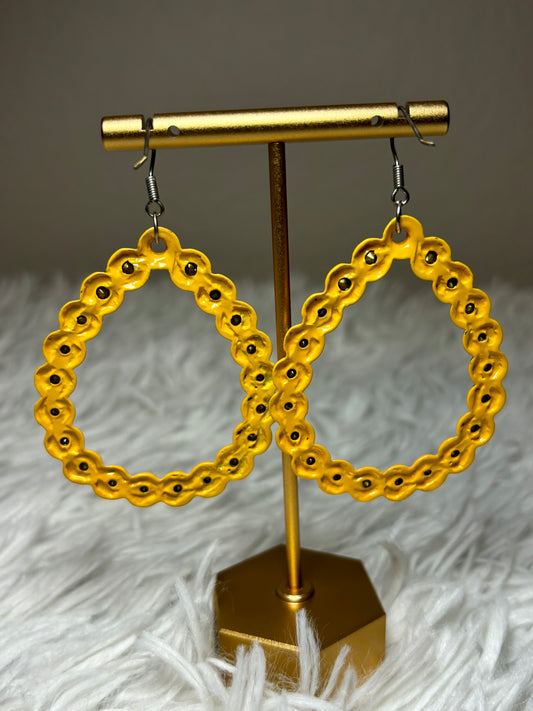 Mustard AB rhinestone Earrings