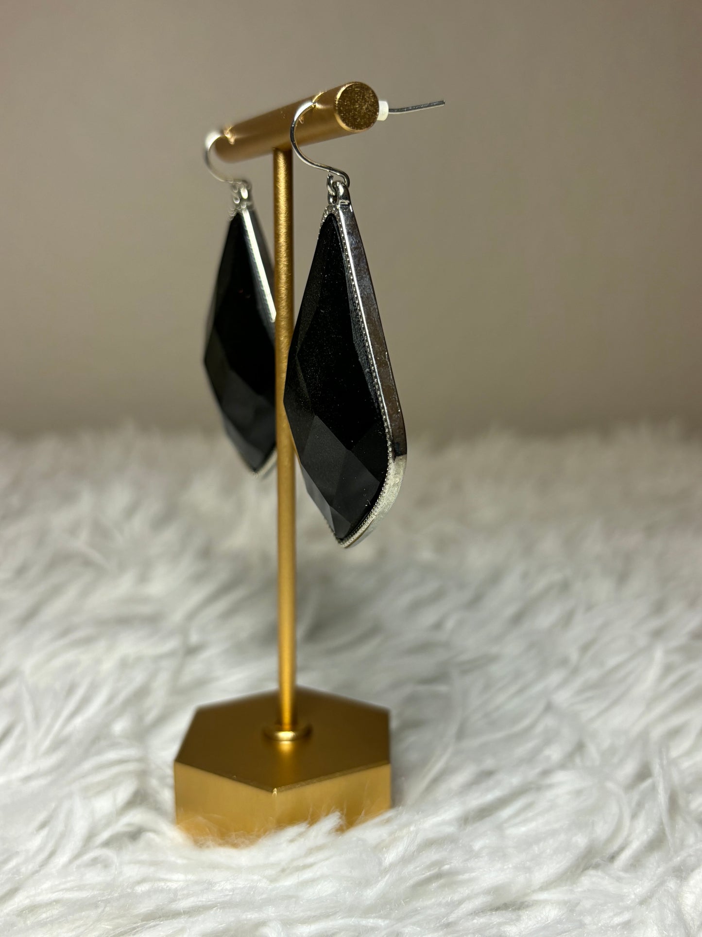 KS Inspired Shimmer Gunmetal Earrings