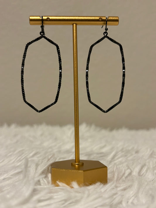 KS Inspired Gunmetal Dangle Earrings