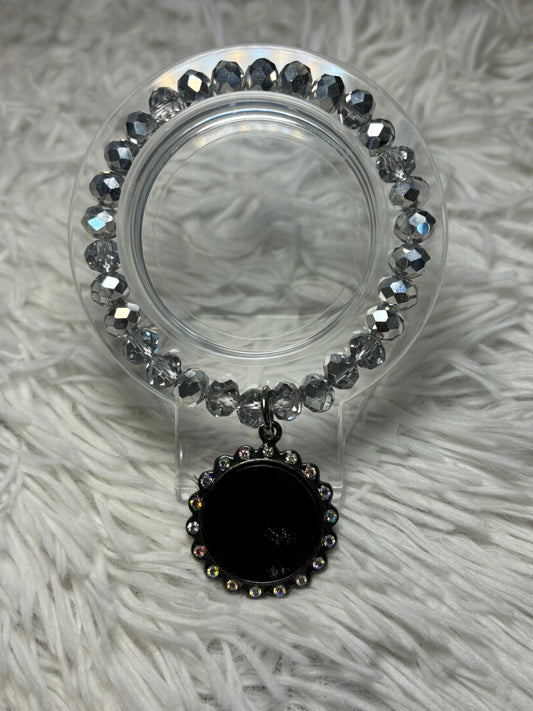 Silver Beaded Stretch Bracelet