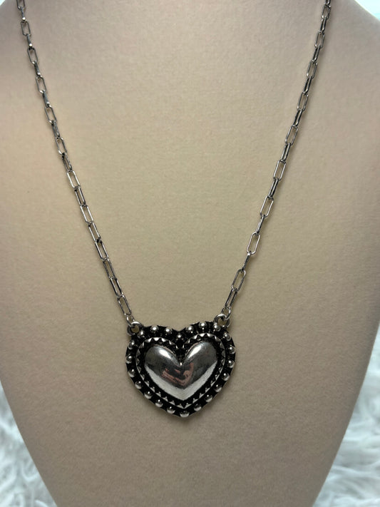 Western Bubble Heart Necklace