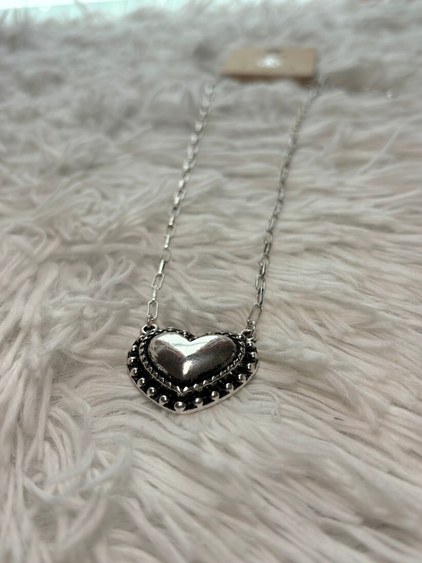 Western Bubble Heart Necklace