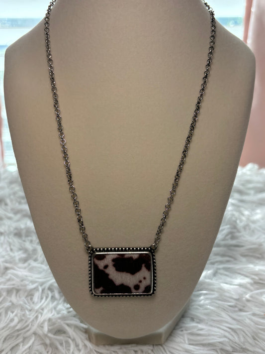 Western Brown Fur Necklace Set