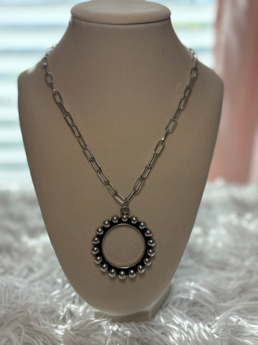 Western Circle Bubble Necklace