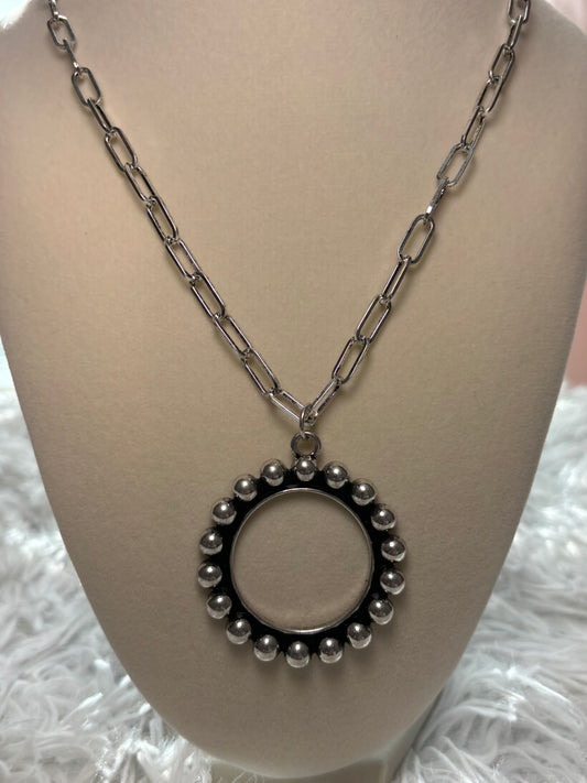 Western Circle Bubble Necklace