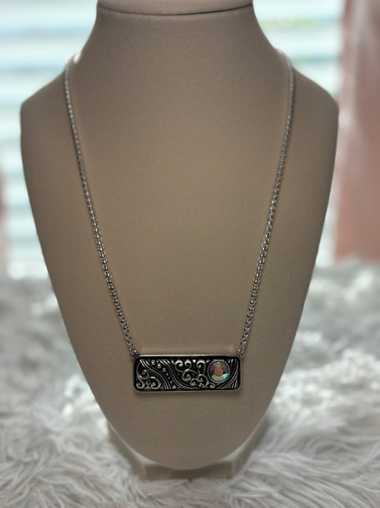 Western Filigree Bar Necklace