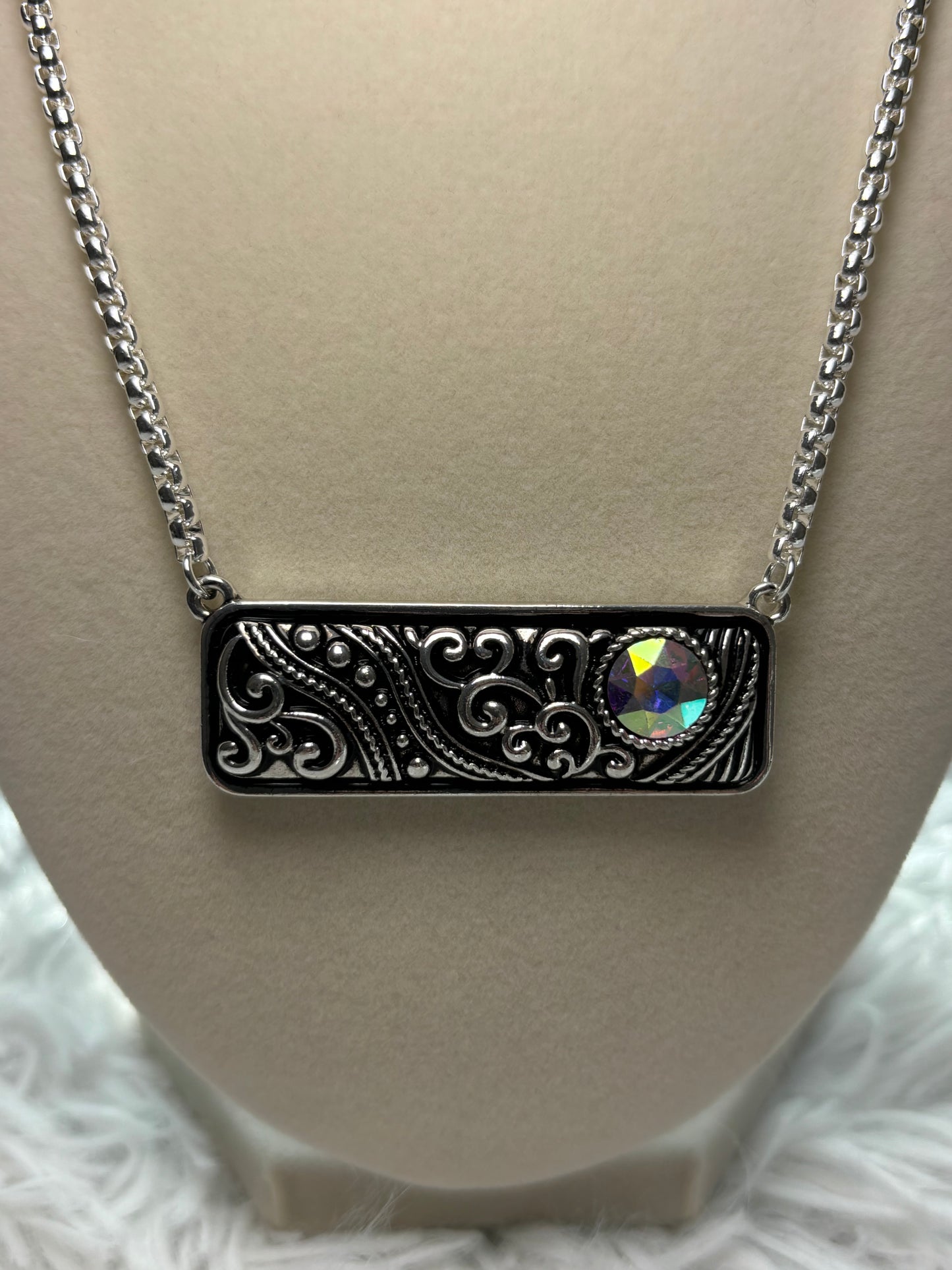 Western Filigree Bar Necklace