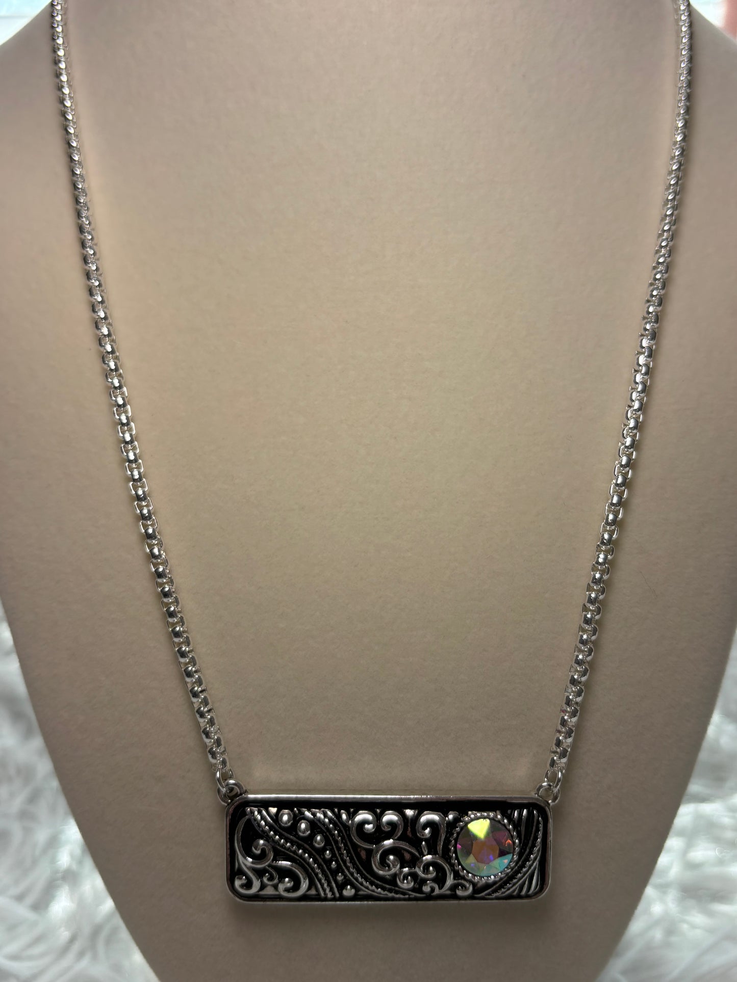 Western Filigree Bar Necklace