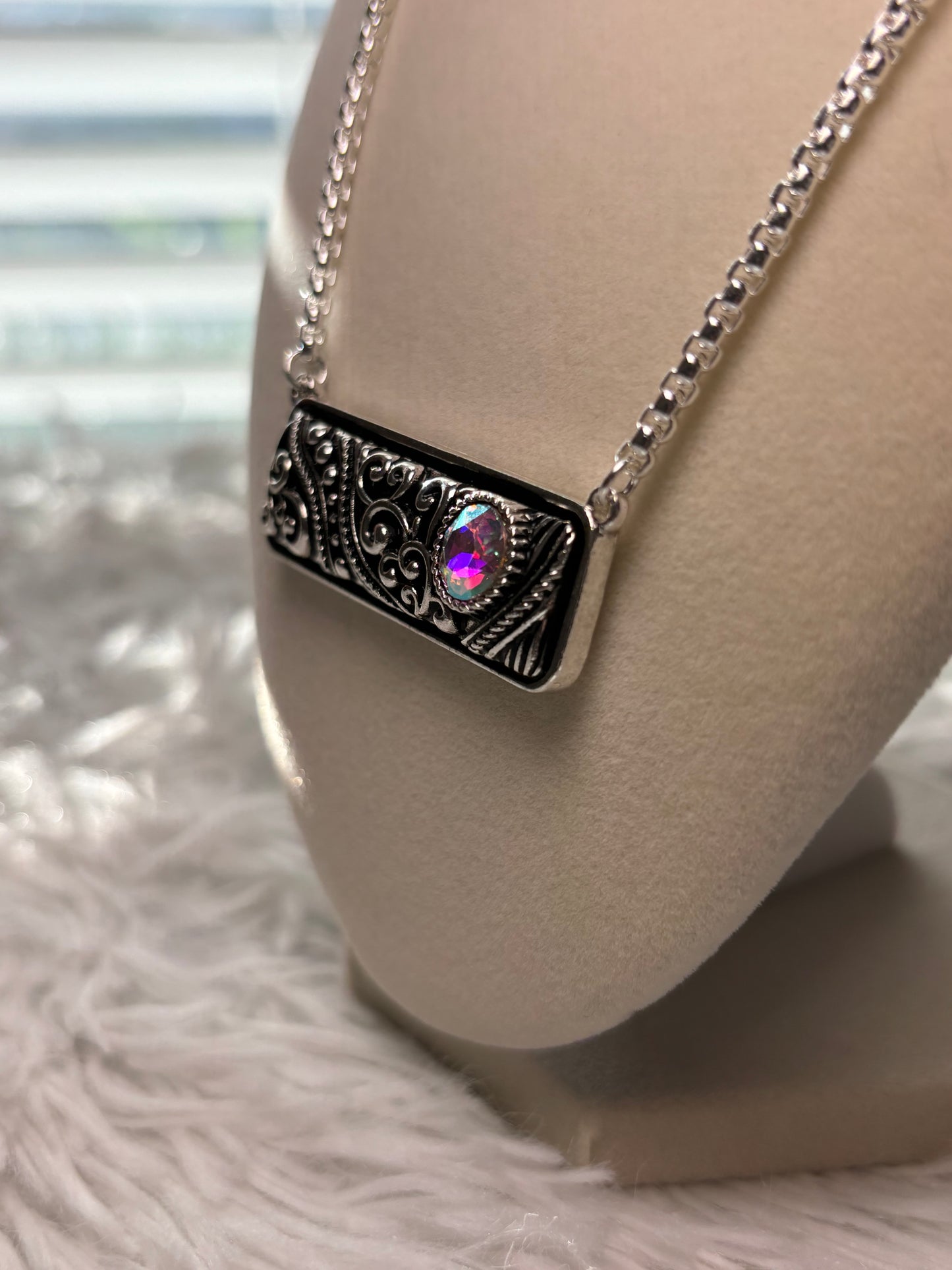 Western Filigree Bar Necklace