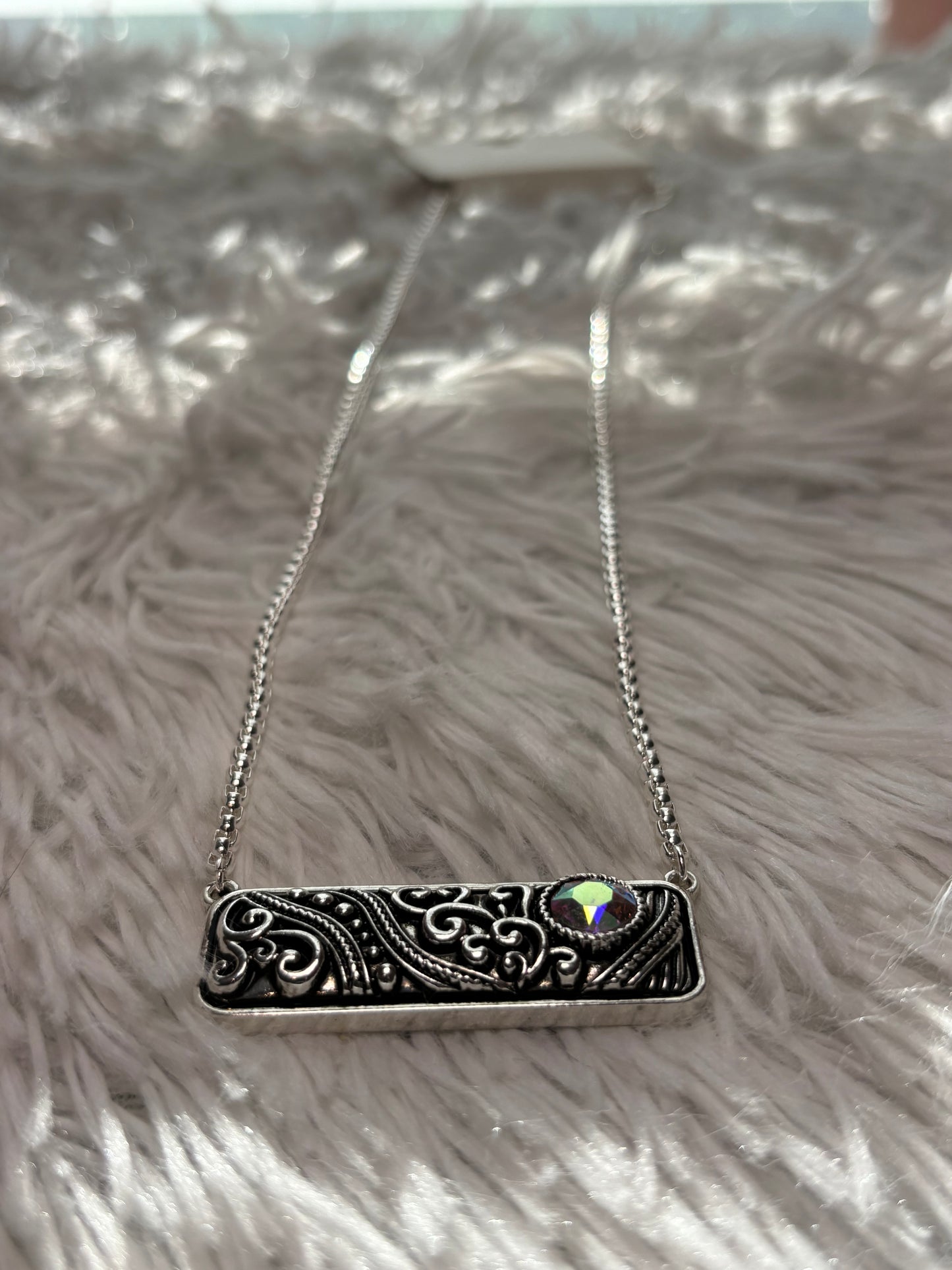Western Filigree Bar Necklace