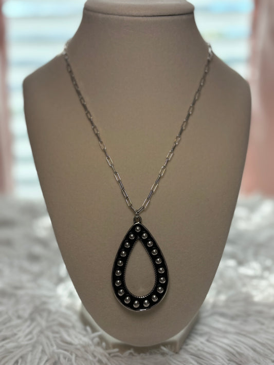 Western Ball TXR Teardrop Necklace