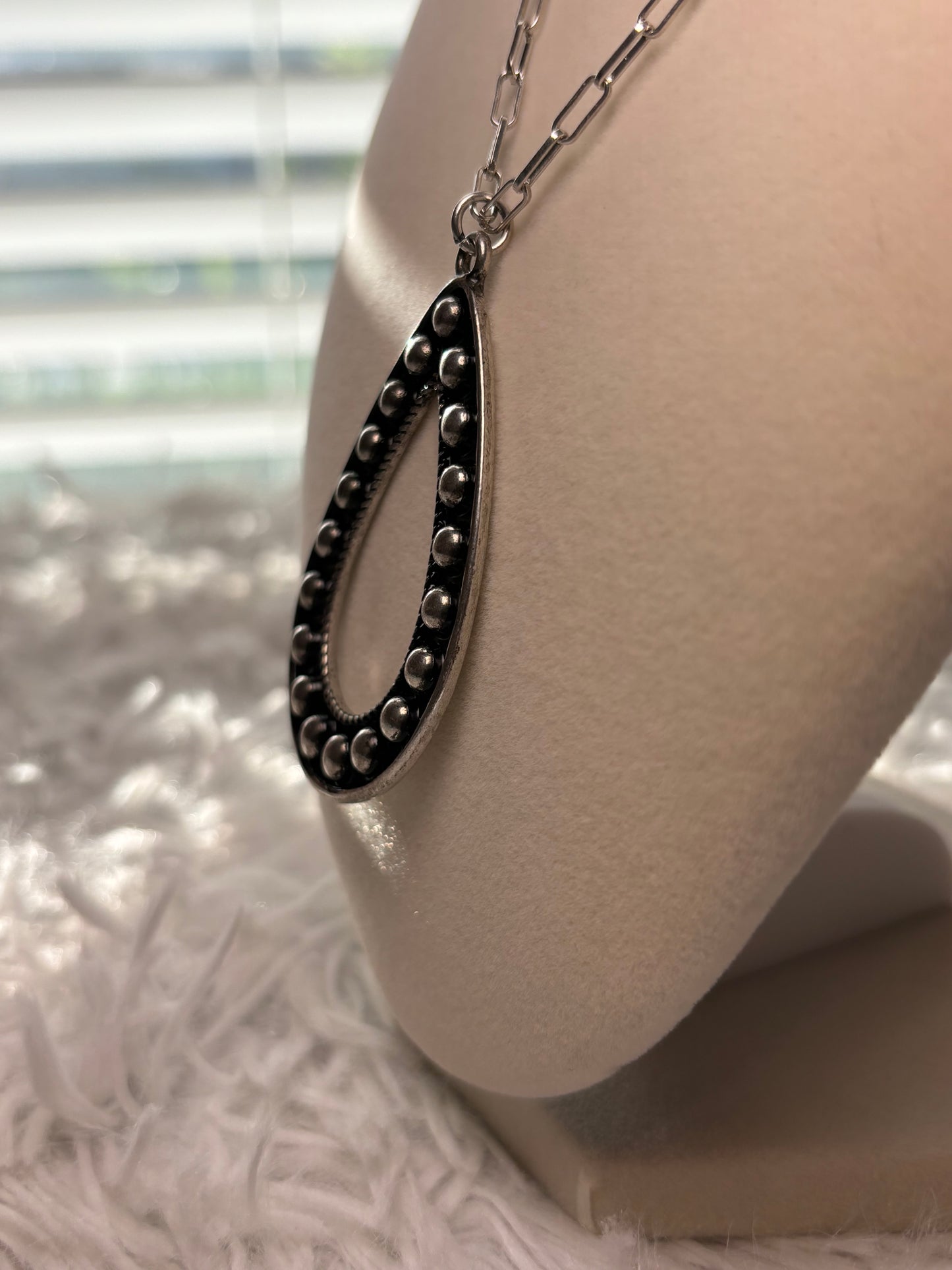 Western Ball TXR Teardrop Necklace
