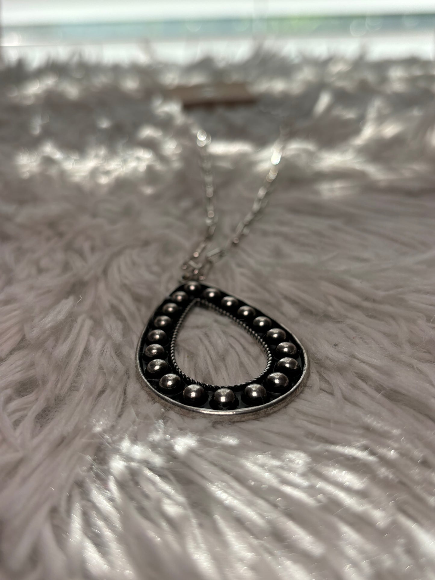Western Ball TXR Teardrop Necklace