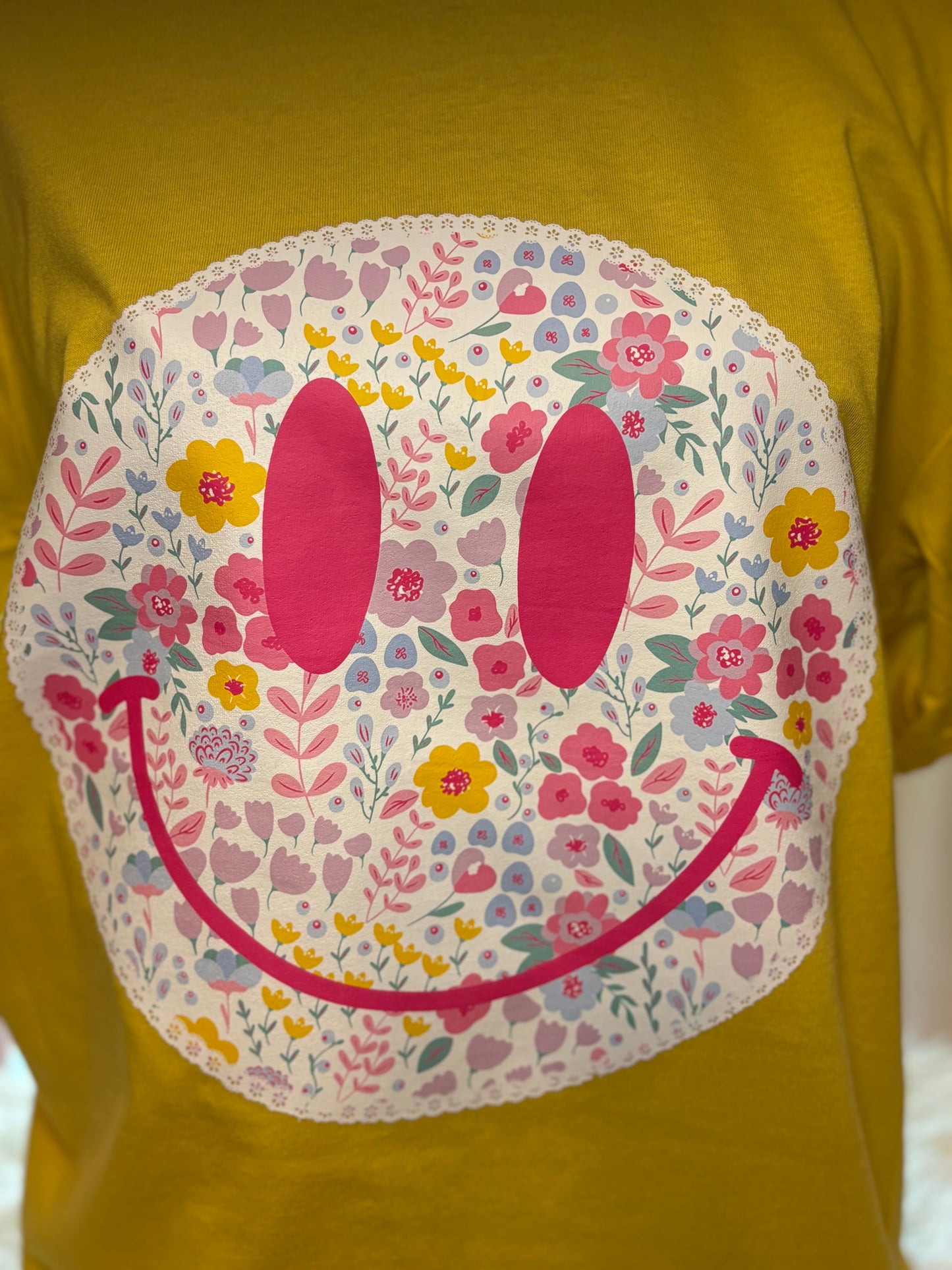 Flower Smiley Face T-Shirt