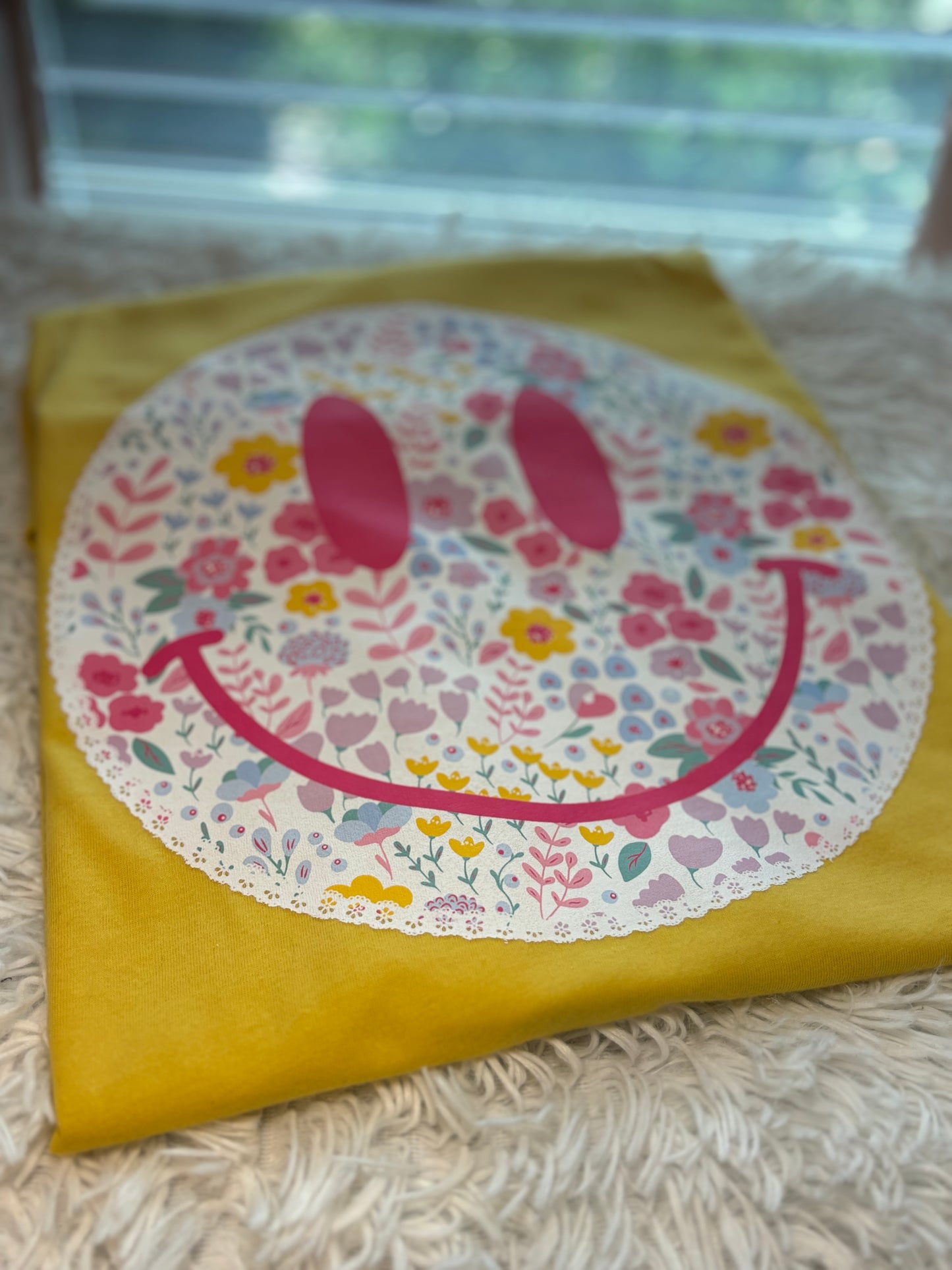 Flower Smiley Face T-Shirt
