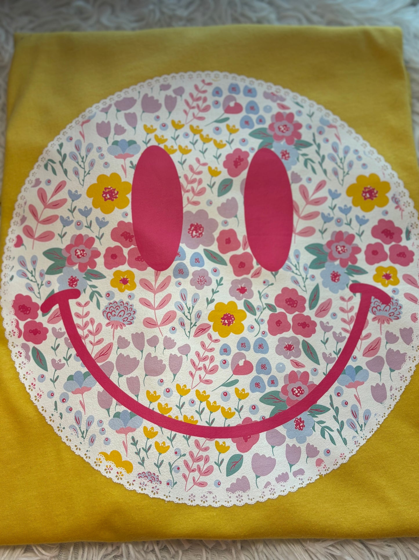 Flower Smiley Face T-Shirt