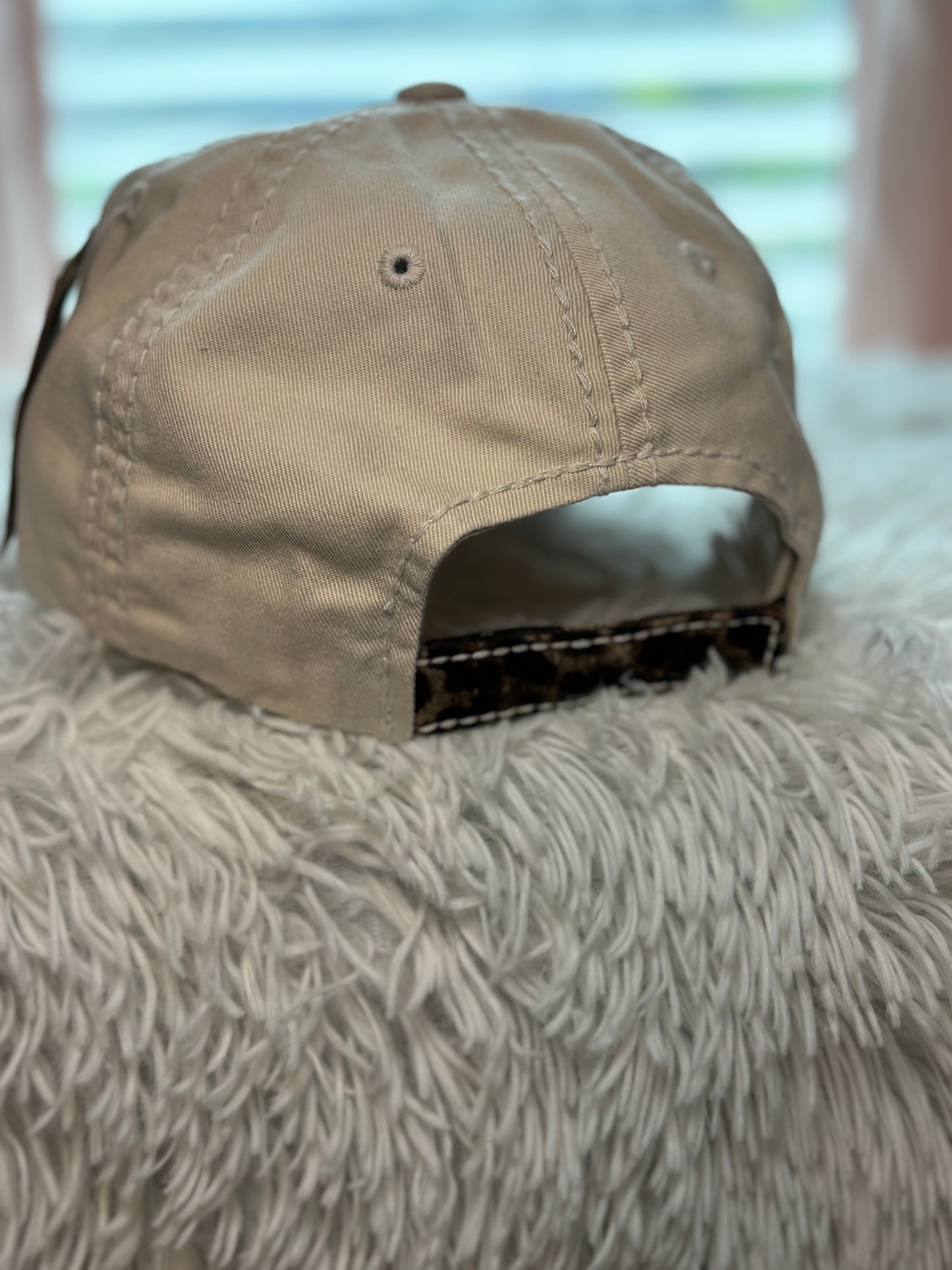 Sweet Southern & Sassy Leopard Ballcap- Stone