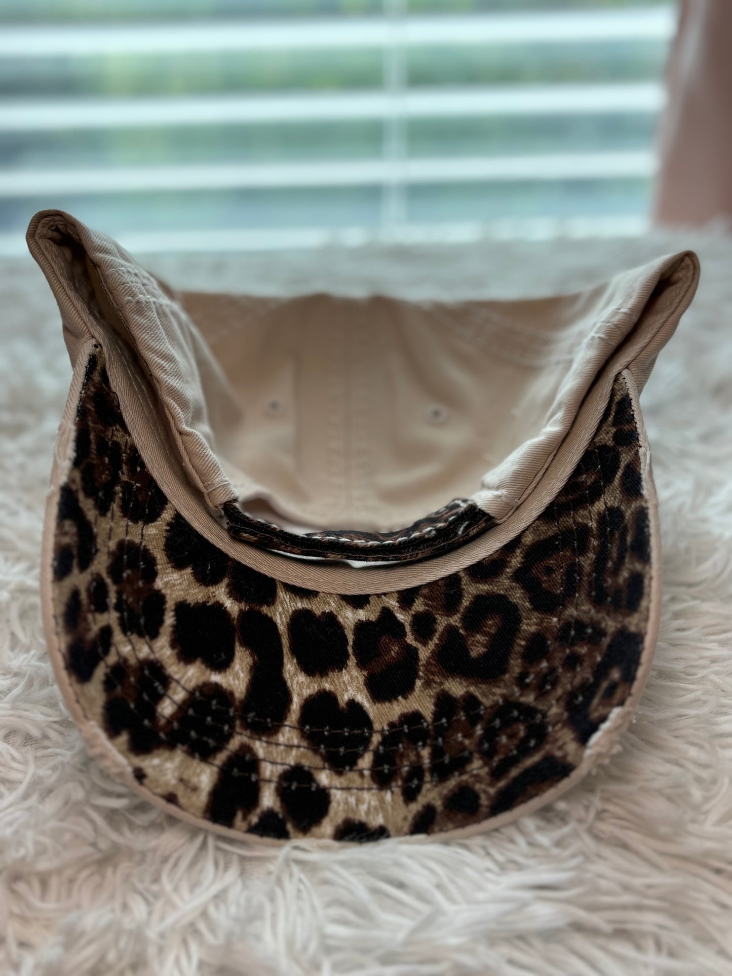 Sweet Southern & Sassy Leopard Ballcap- Stone