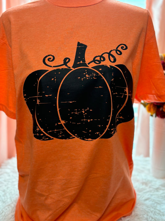 Distressed Pumpkin T-Shirt