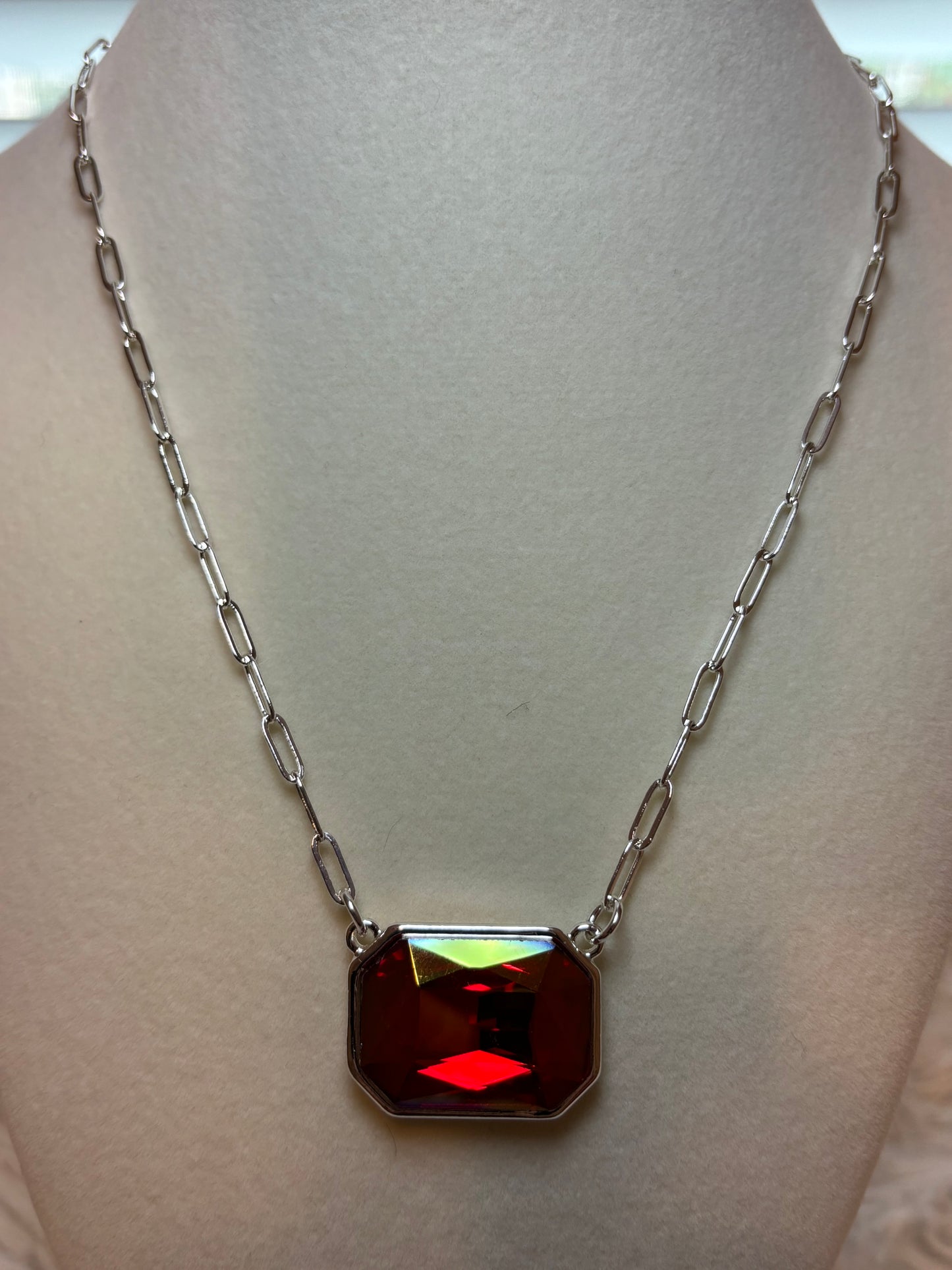 Rhinestone Pendant Necklace