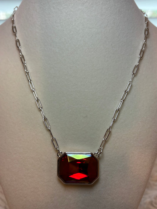 Rhinestone Pendant Necklace