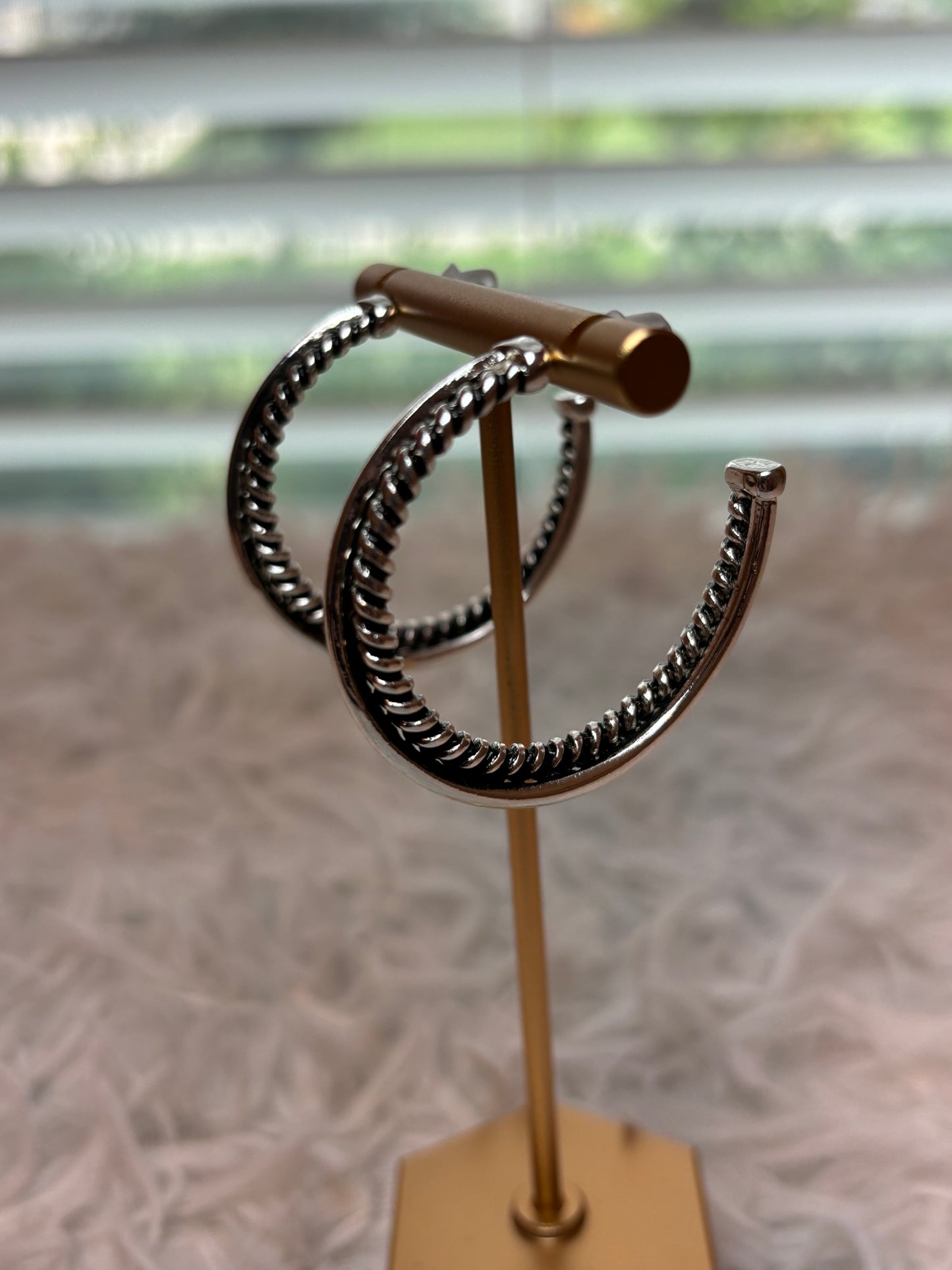 Crossover Hoop Earrings