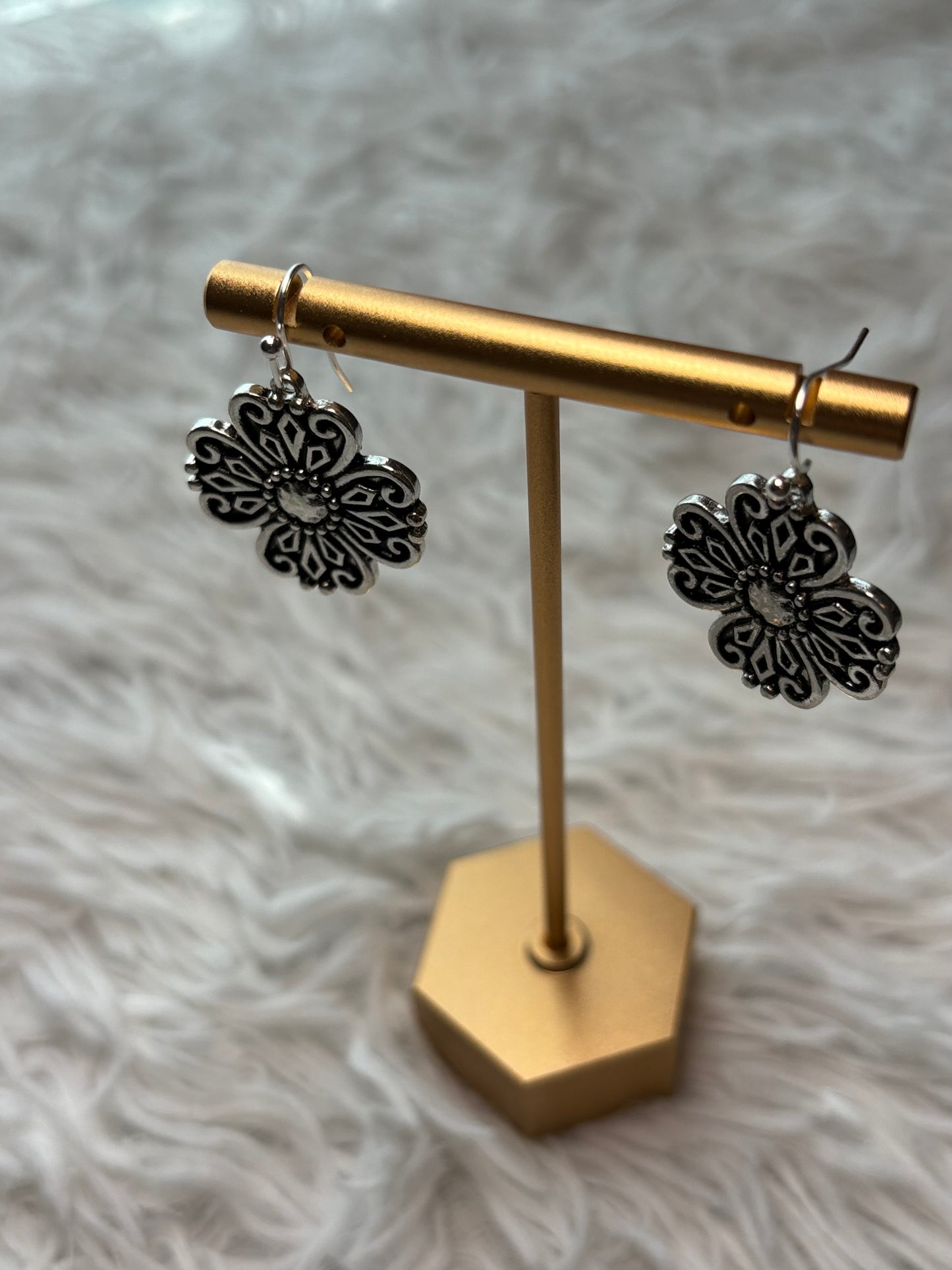 Tailored Cross Dangle Earrings
