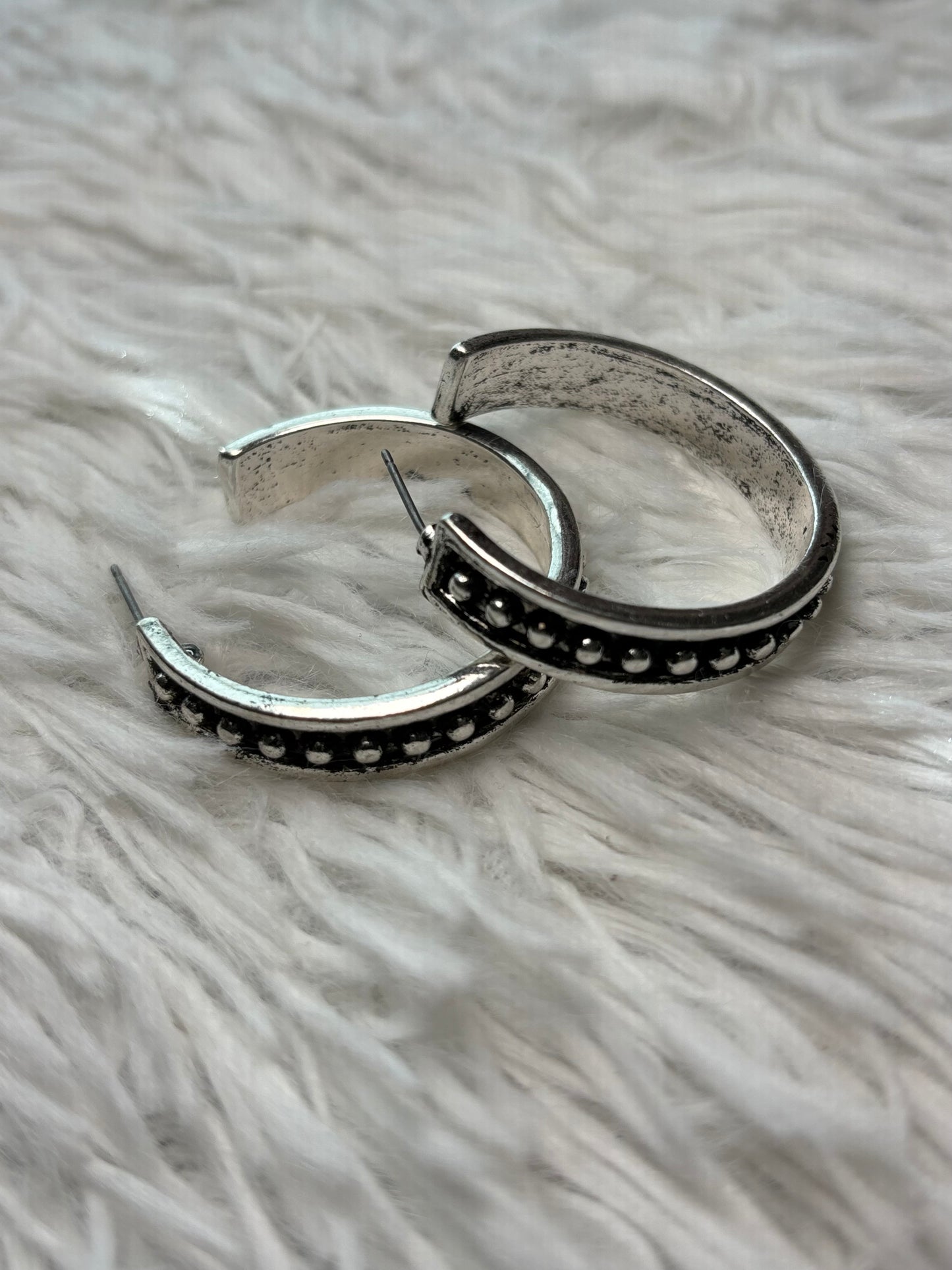 1.25" Western Bubble Hoop Earrings