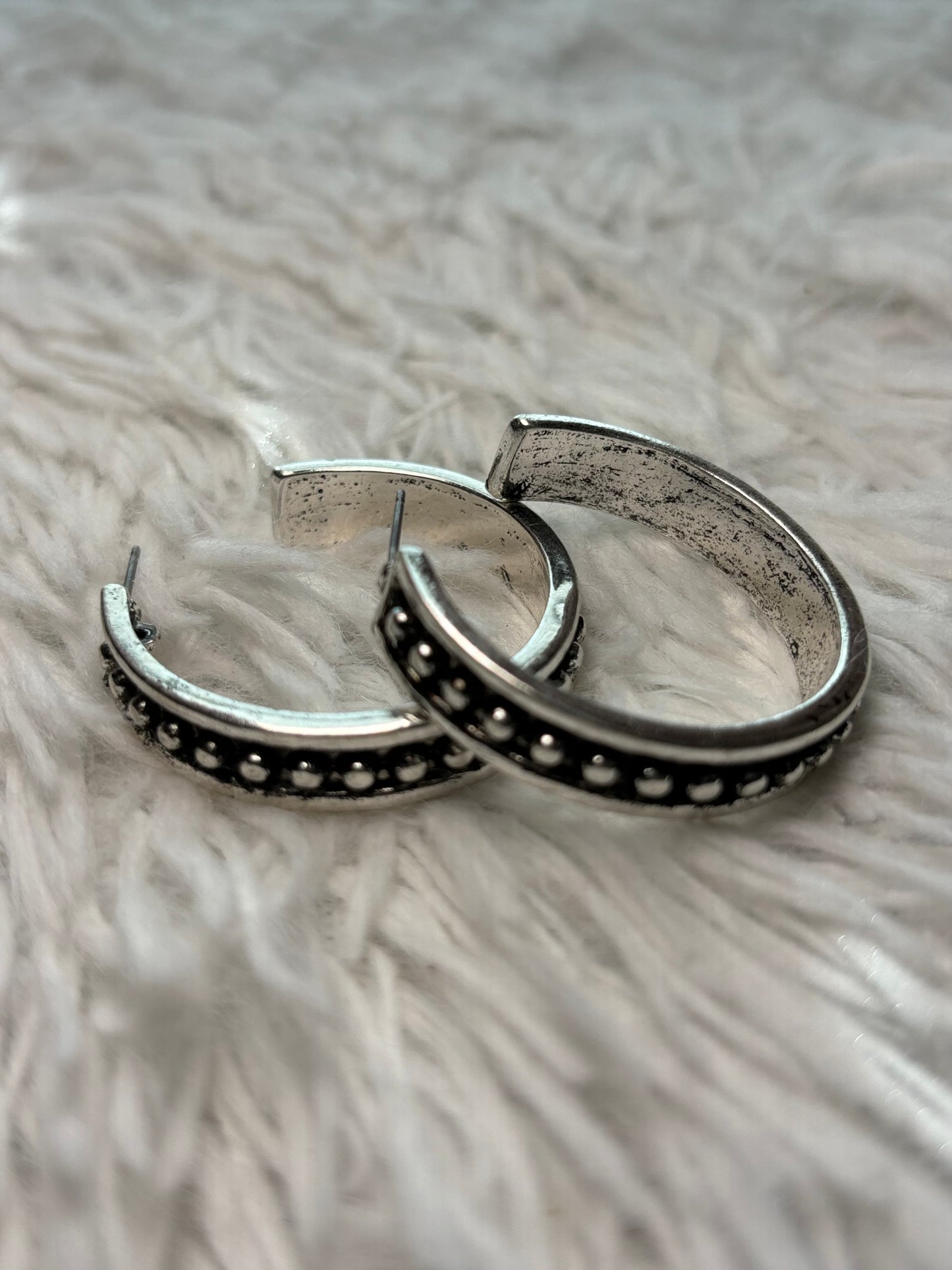 1.25" Western Bubble Hoop Earrings