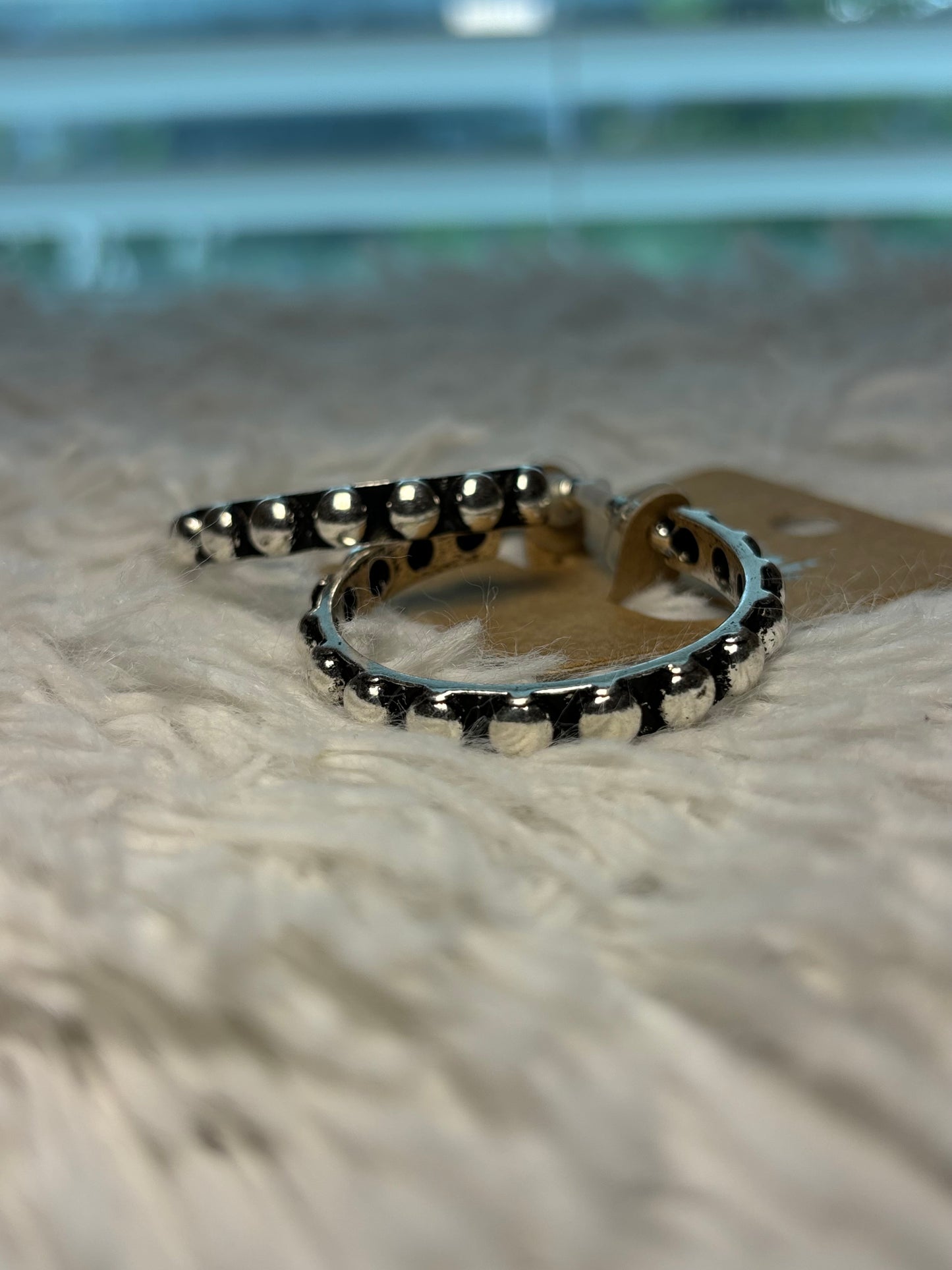 Western Bubble Ball Hoop Earrings