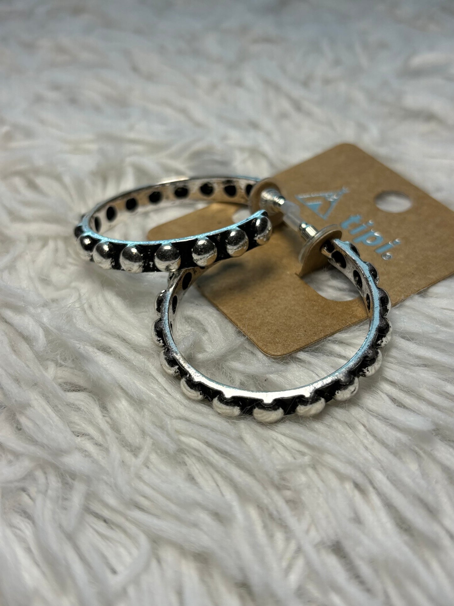 Western Bubble Ball Hoop Earrings