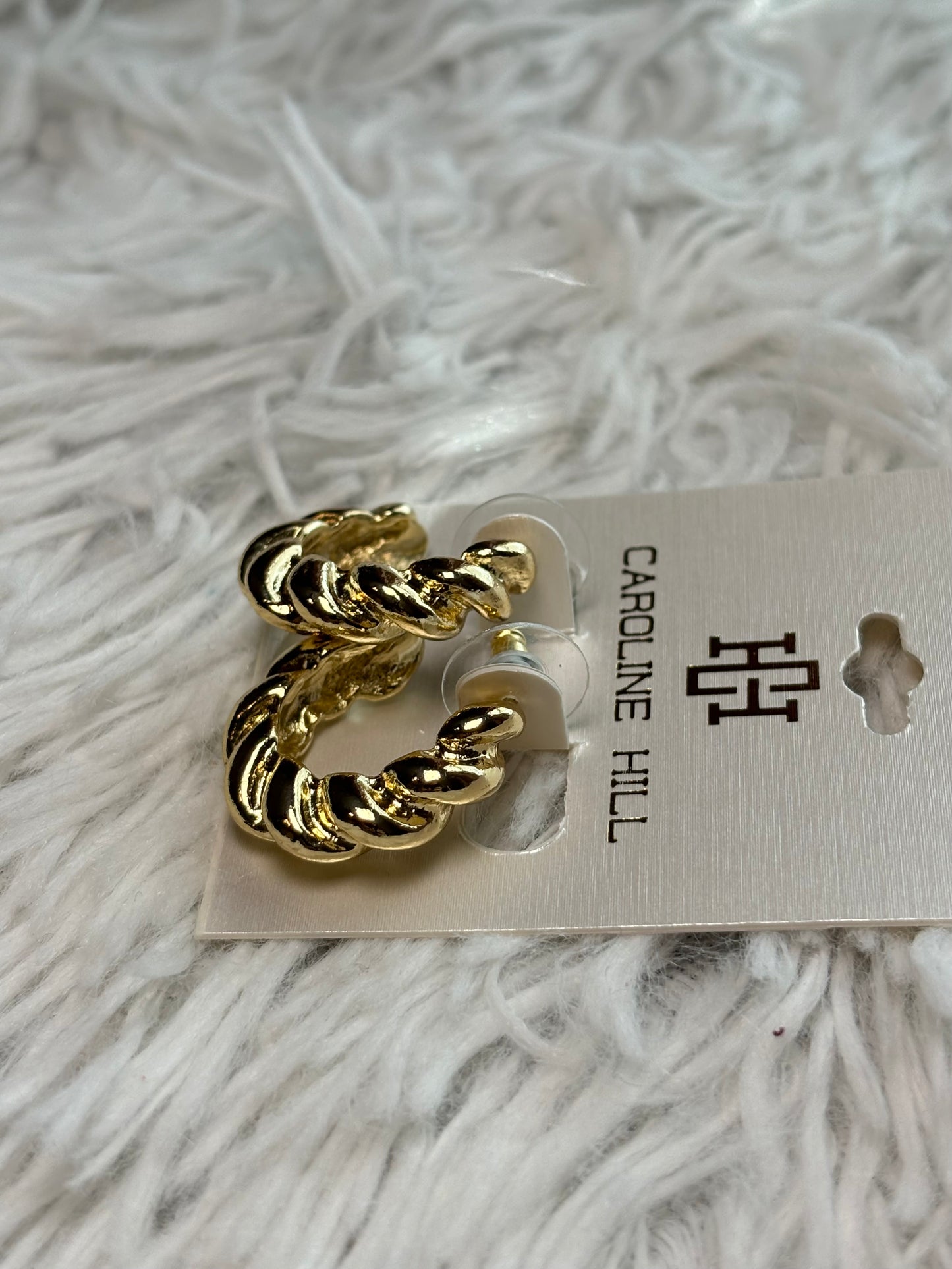 Gold Twisted Hoop Earrings