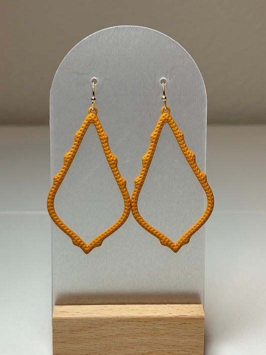 Yellow Mustard Teardrop Earrings