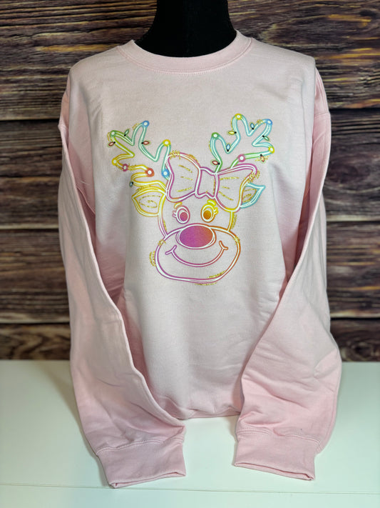 Neon Reindeer Sweatshirt