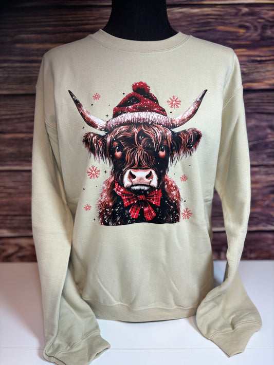Christmas Highland Cow Sweatshirt