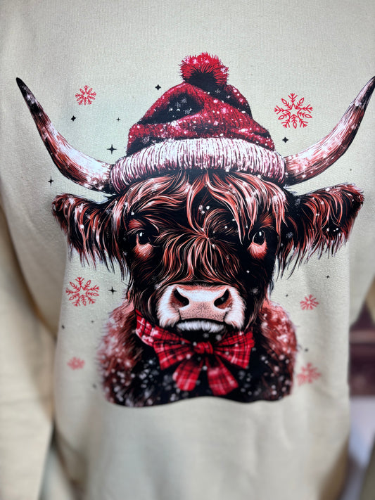 Christmas Highland Cow Sweatshirt