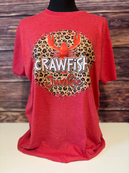 Leopard Crawfish Junkie T-Shirt